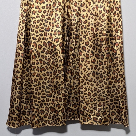 Jovani Silk Mini Dress Cocktail Cheetah Animal Print Black Y2K Vintage Size 6 - Picture 8 of 14